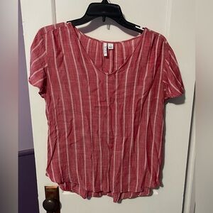 Large Elle Red and white stripe top